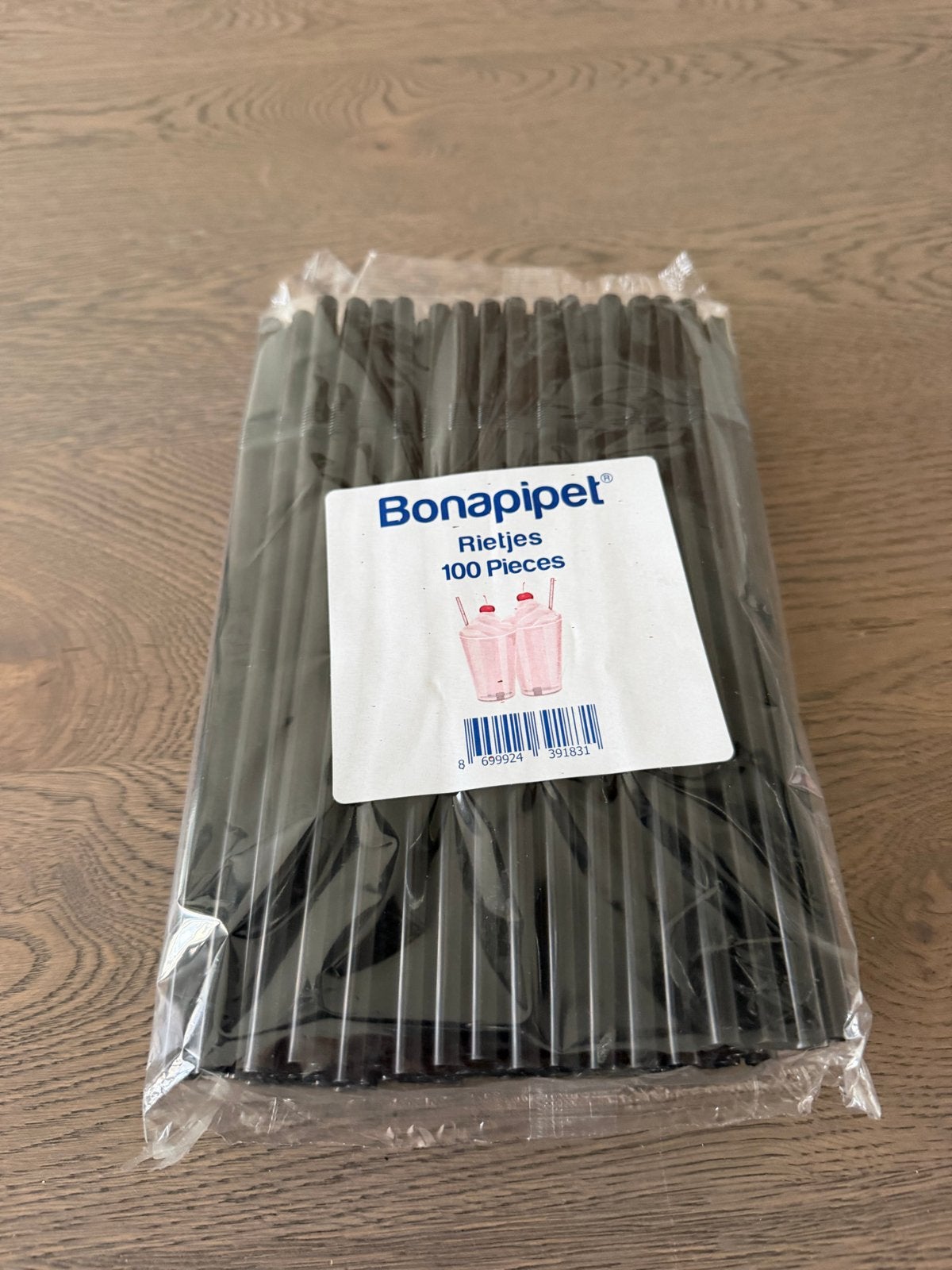 Plastic Rietjes - 100 Stuks Zwart, Overige typen, Kunststof, Nieuw, Ophalen of Verzenden