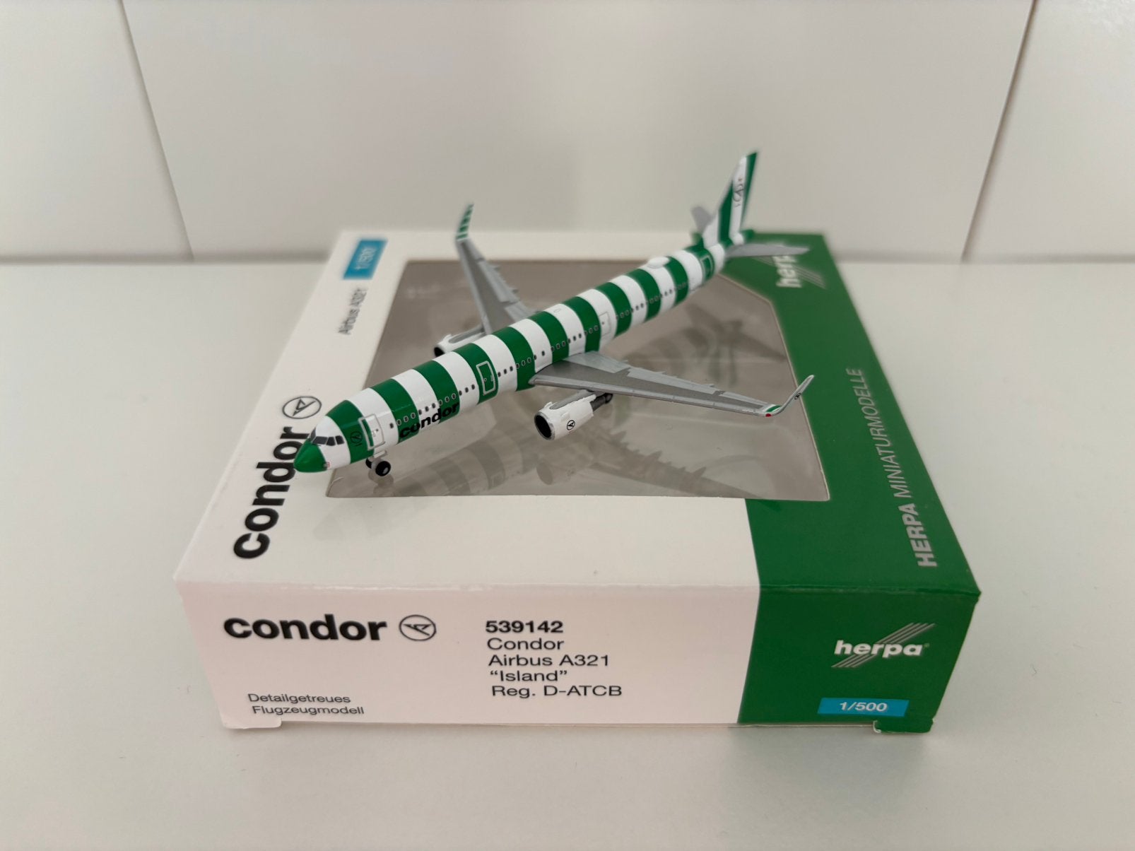 Herpa 539142 Condor Airbus A321 “Island” 1:500, Ophalen of Verzenden, Nieuw, Schaalmodel