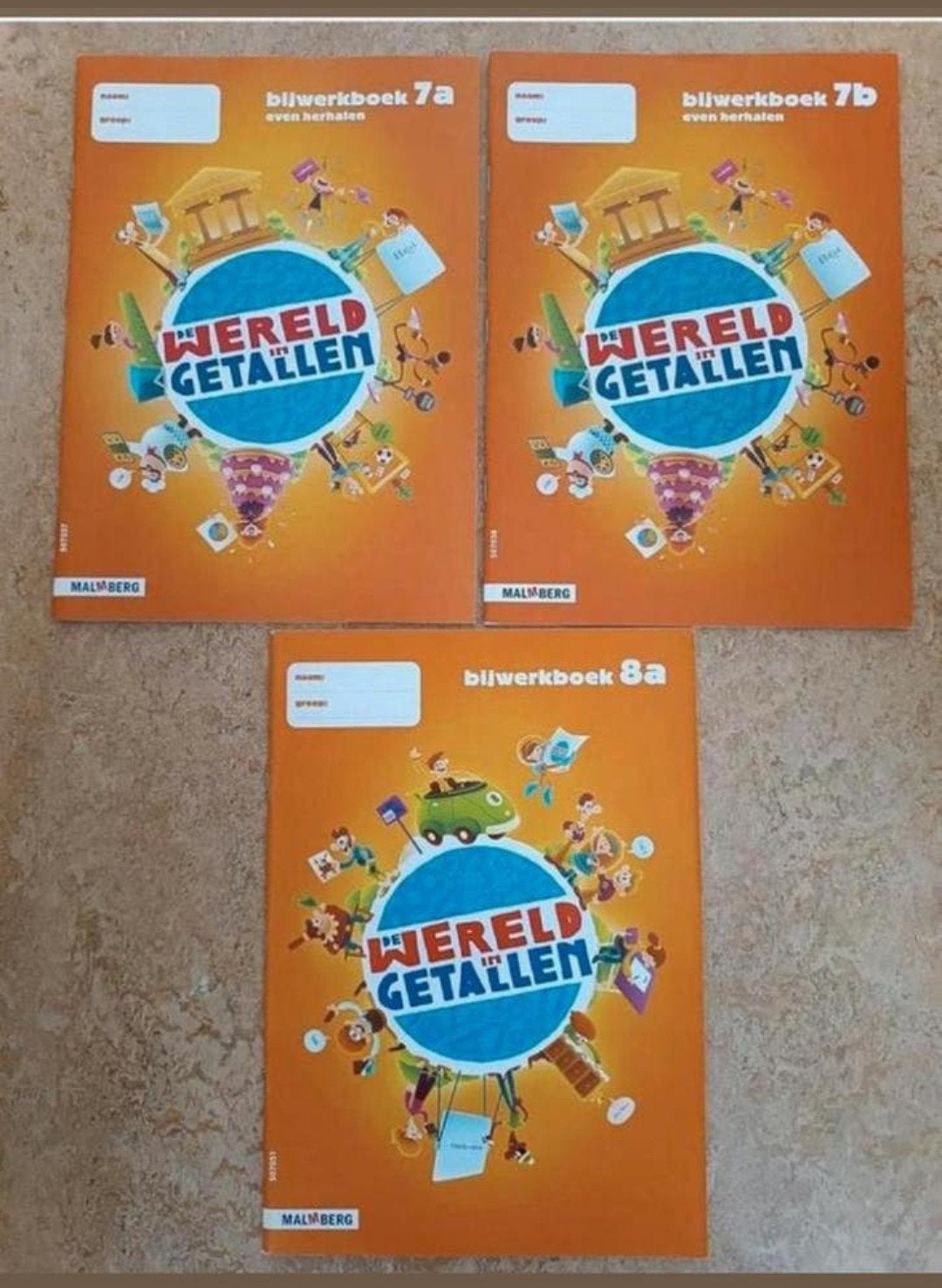 Wereld in Getallen bijwerkboeken groep 7 & 8 (Malmberg), Boeken, Schoolboeken, Ophalen of Verzenden