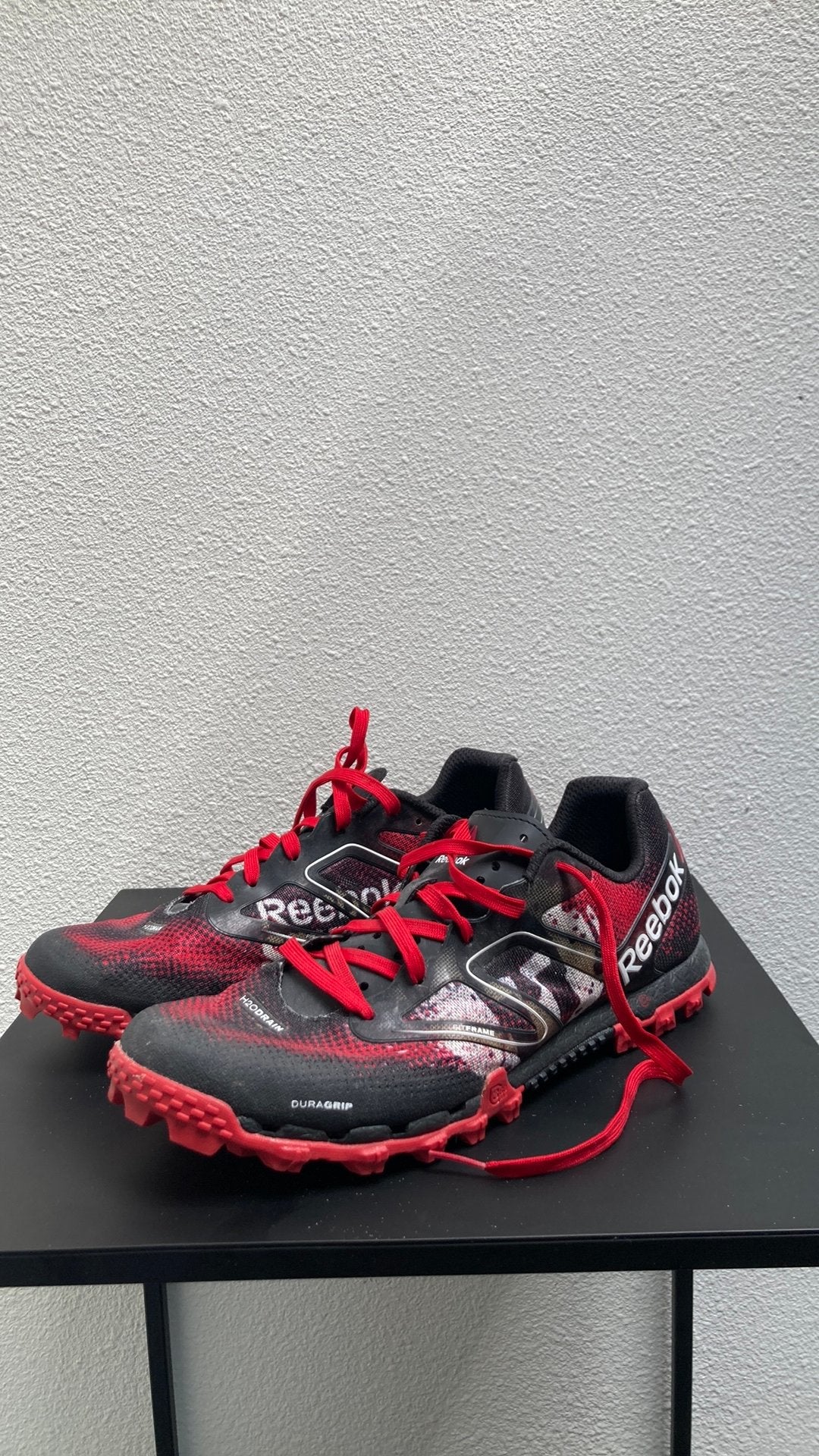 Reebok Trail Hardloopschoenen Maat 41 Rood Zwart, Sport en Fitness, Loopsport en Atletiek, Ophalen, Gebruikt, Hardloopschoenen