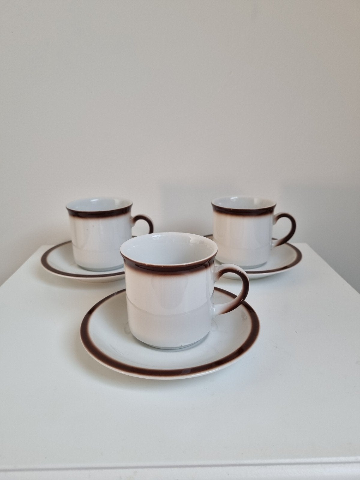 Set van 3 Winterling Roslau Bavaria kop en schotels, Verzenden