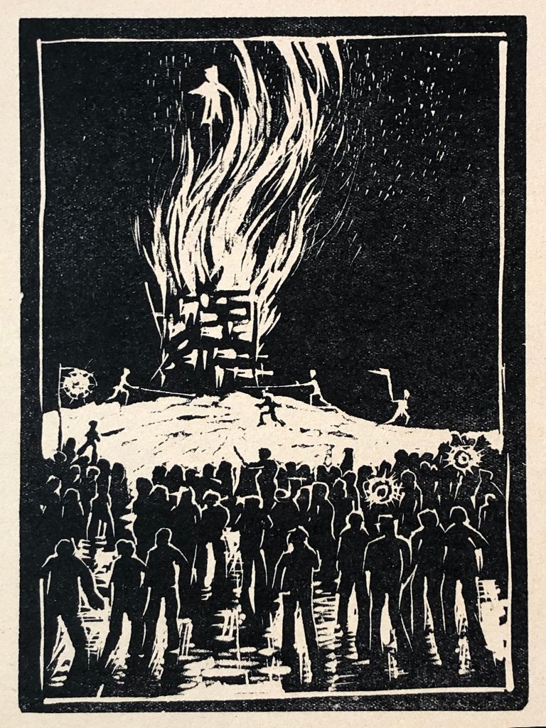 Mooie, betaalbare kunst v/h Grafiekkabinet Paasvuur2, Verzenden