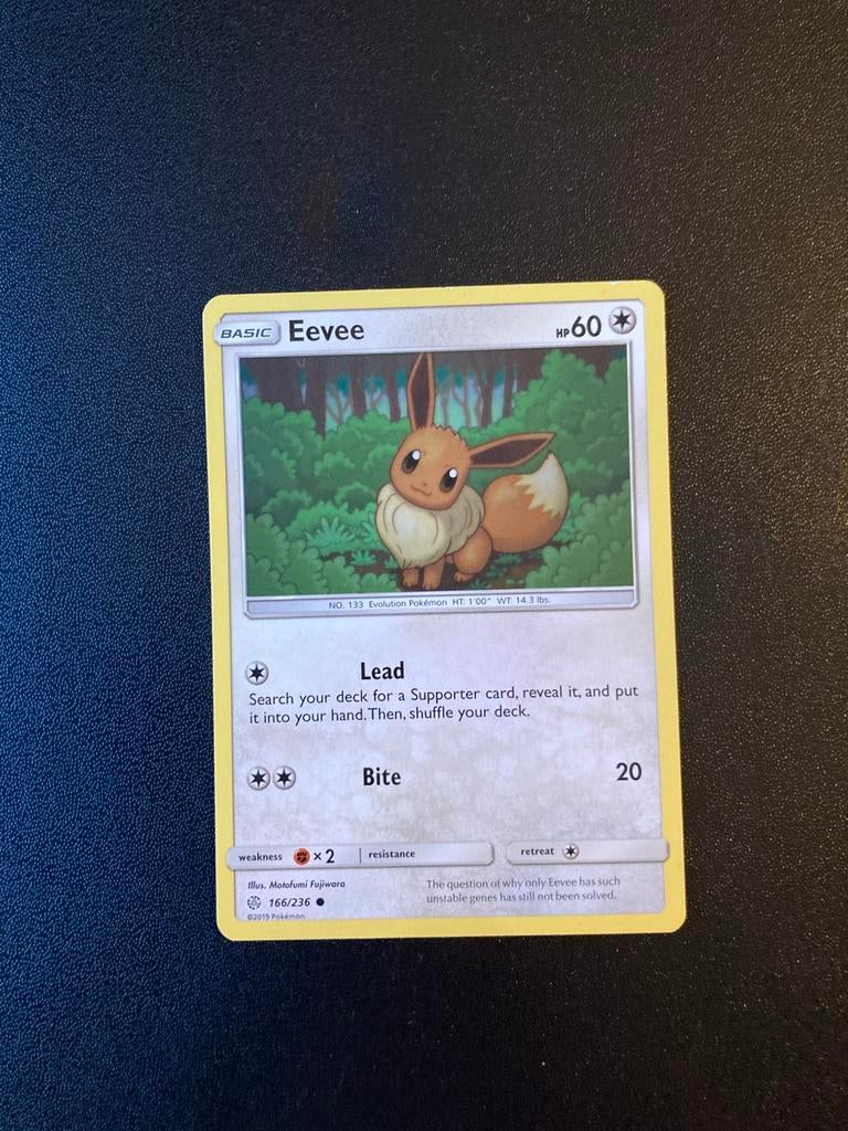 Pokemon kaart Eevee, Ophalen of Verzenden, Zo goed als nieuw