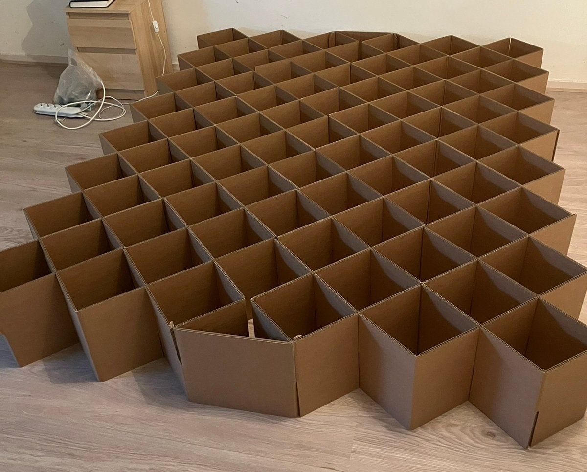 Kartonnen vouwbed 3 stuks, Ophalen, 90 cm, Eenpersoons, Zo goed als nieuw