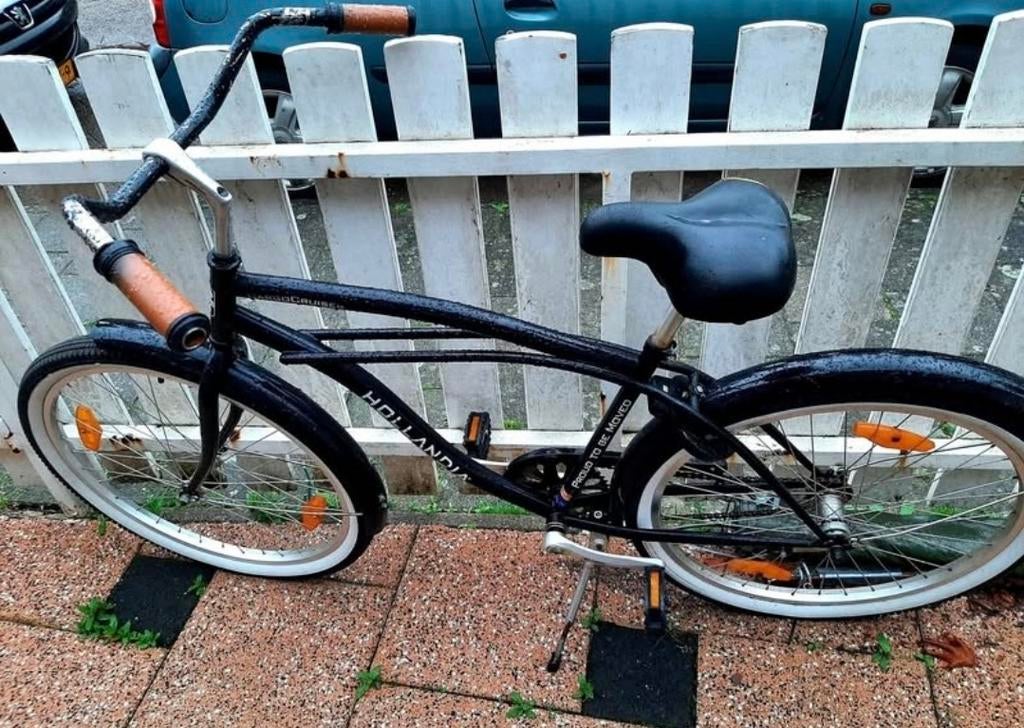 Hollandia Largo Cruiser - Beach Cruiser, Fiets 26 inch, Fietsen en Brommers, Ophalen, Gebruikt, Staal, Cruiser
