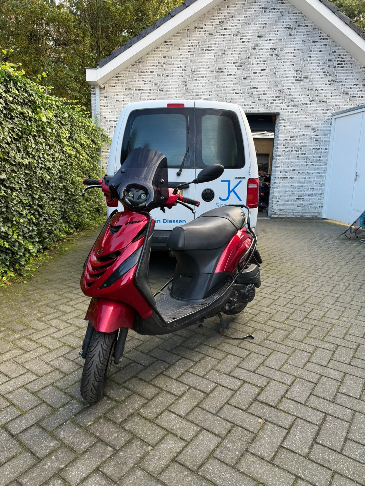 ❤️Piaggio Zip Brom 2020 Rood – Opknapper — vol opties❤️, Fietsen en Brommers, Ophalen, Gebruikt, Maximaal 45 km/u, Zip