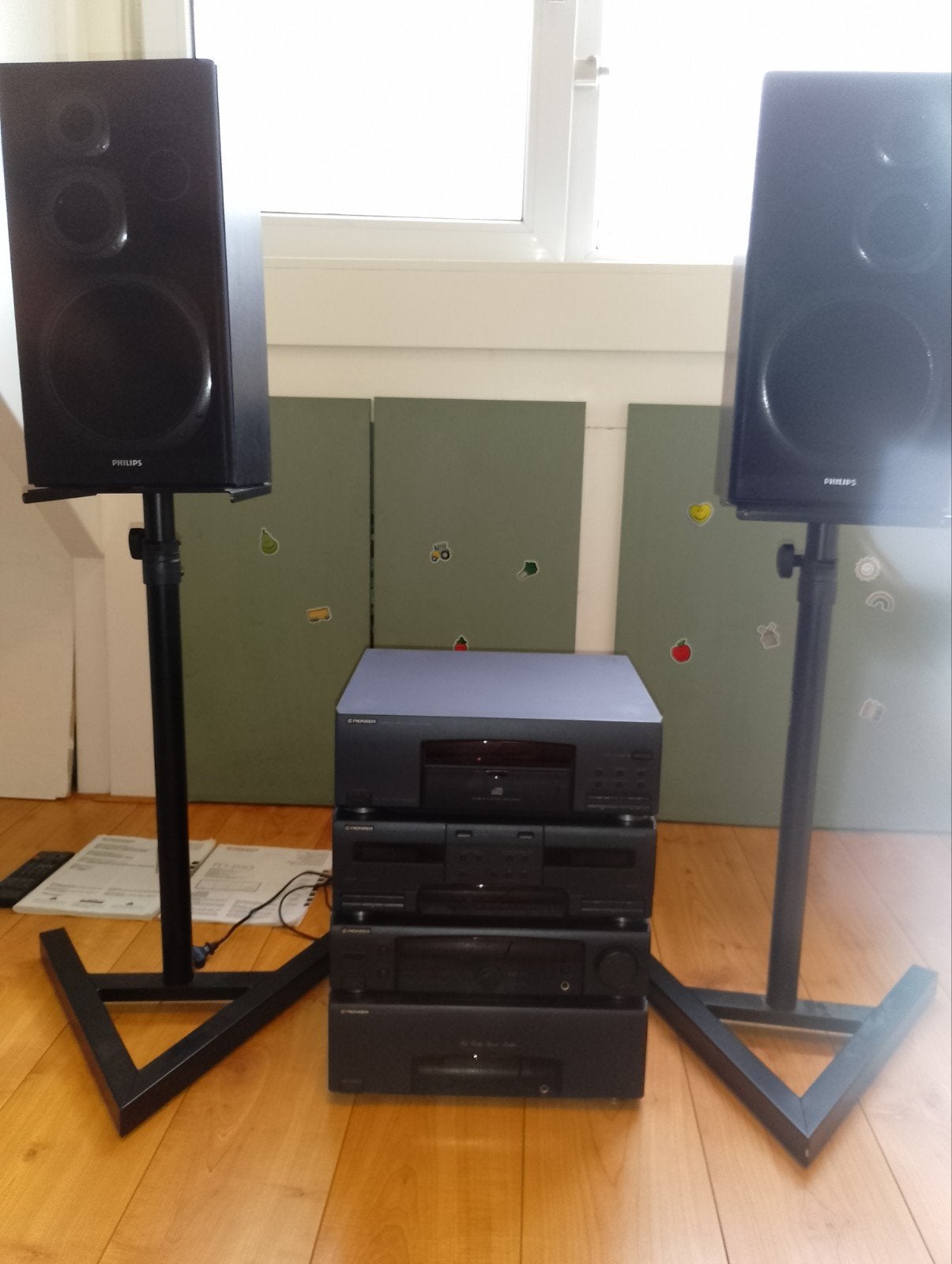 Pioneer Stereo Set met Philips Speakers en Afstandsbediening, Ophalen, Gebruikt, Losse componenten, Tuner of Radio