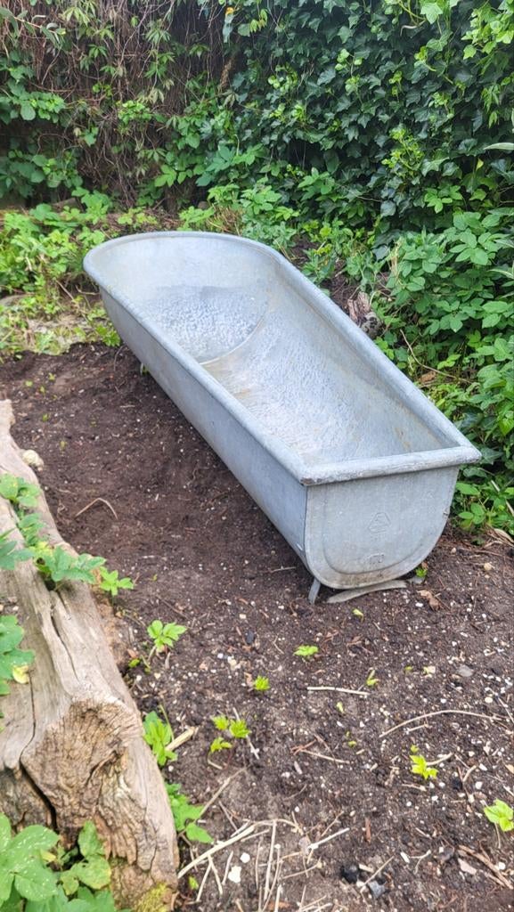 Vintage Zinken Badkuip 170cm, Ophalen, Gebruikt, 100 cm of meer, Balkon