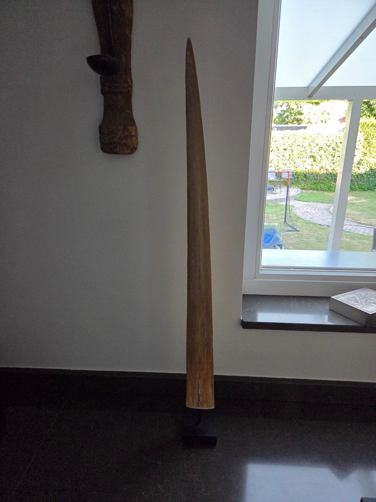 Zwaardvistand op voet 72,5 cm schitterend ornament decoratie, Antiek en Kunst, Kunst | Overige Kunst, Ophalen of Verzenden