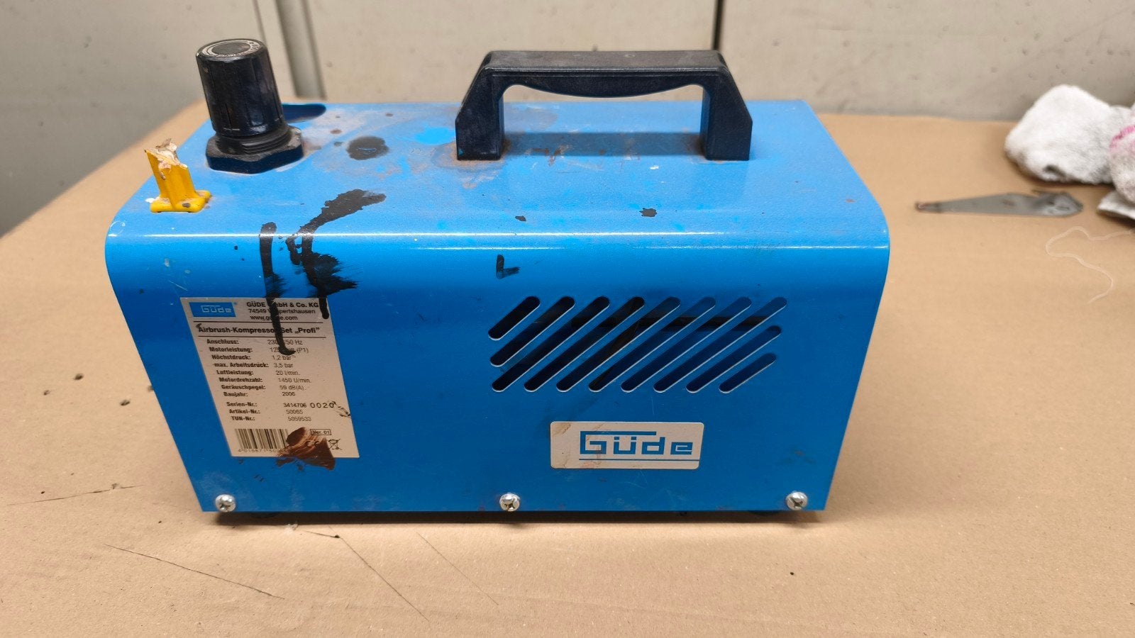 Airbrush compressor merk Güde, Ophalen of Verzenden, Zo goed als nieuw