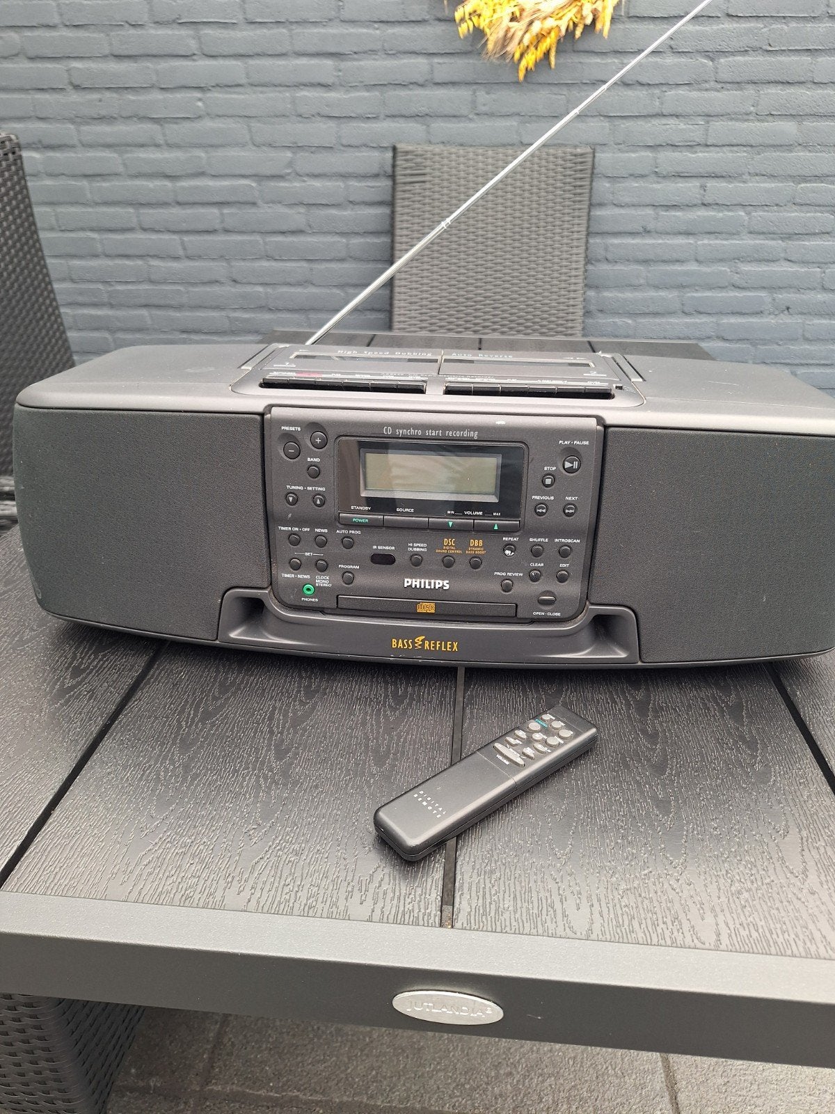 Philips Radio Cassette CD-speler AZ8640/00 met afstandsbedie, Audio, Tv en Foto, Ophalen of Verzenden, Gebruikt, Cassettedeck