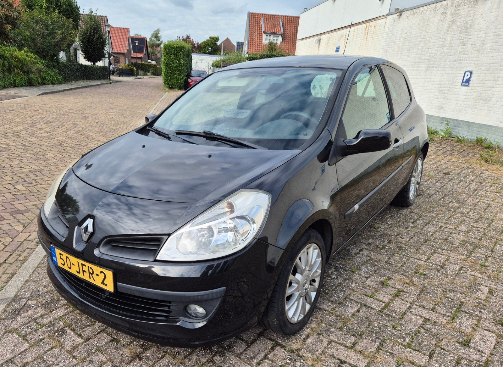 Renault Clio 1.2 TCE 3-DRS 2009 Zwart, Auto's, Voorwielaandrijving, 535 kg, 4 cilinders, 100 pk