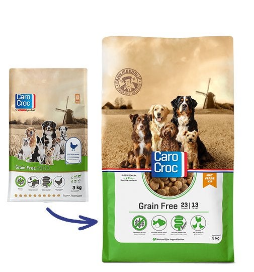 ACTIE Carocroc Grain Free 2x 12,5 kg €107,95, Dieren en Toebehoren, Dierenvoeding, Ophalen of Verzenden, Hond