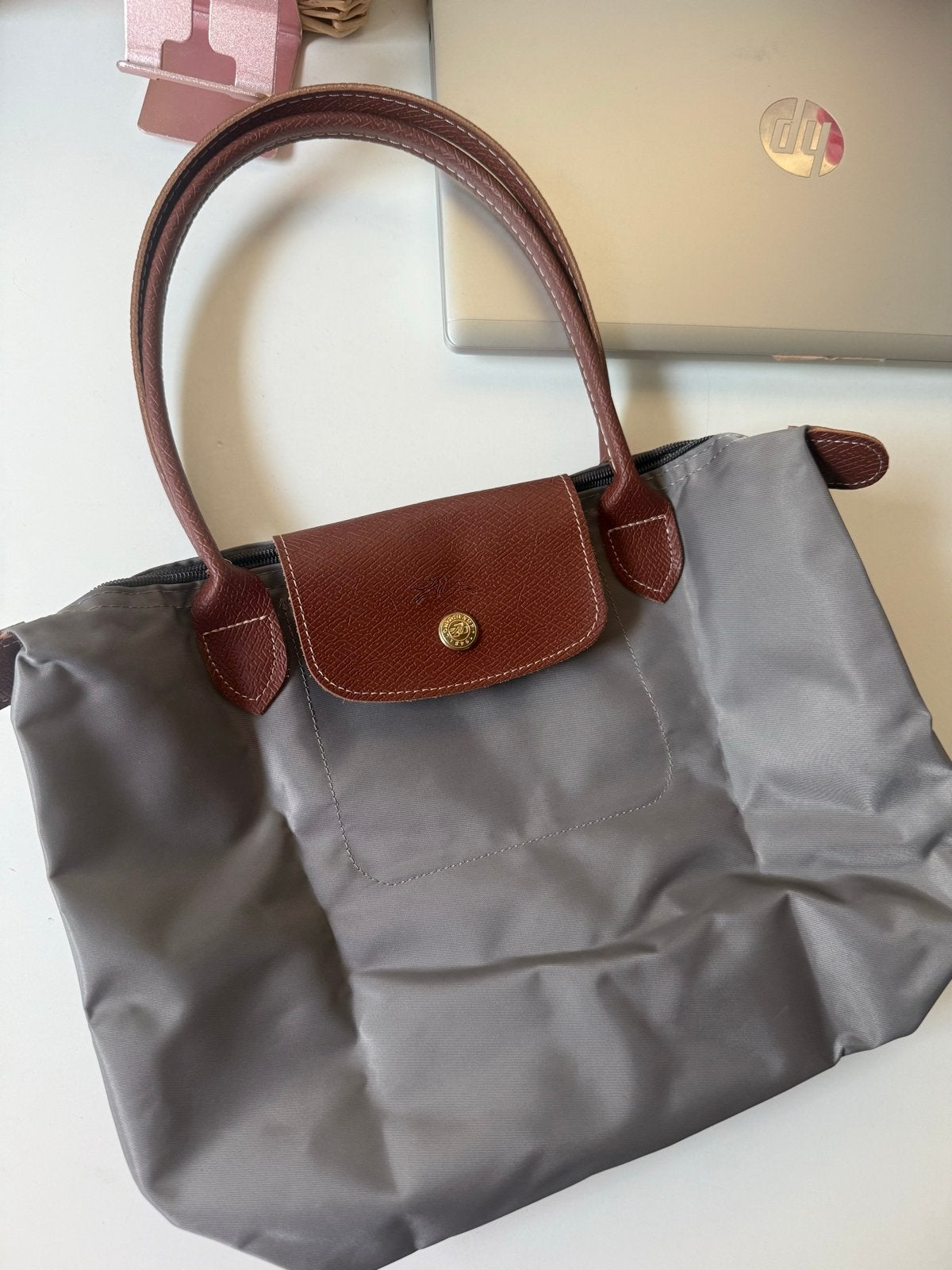 Longchamp tas grijs, Sieraden, Tassen en Uiterlijk, Ophalen of Verzenden, Gebruikt, Grijs, Shopper