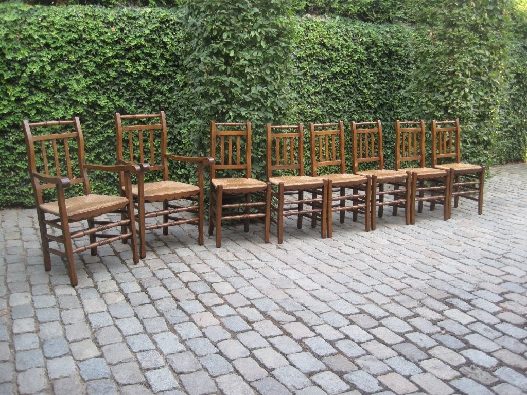 8 Stoelen waarvan 2 met armleuning, Antiek en Kunst, Ophalen