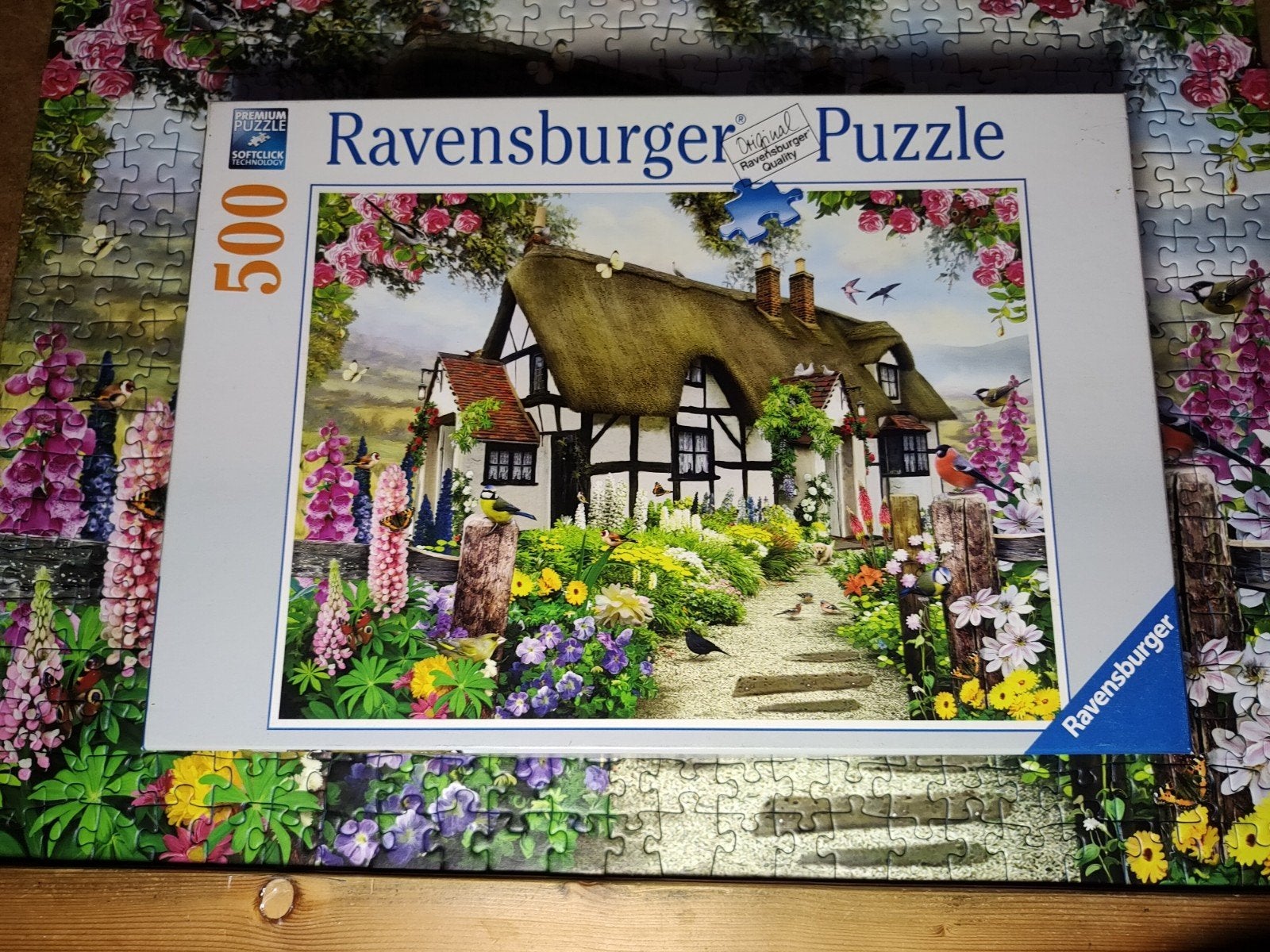 Ravensburger puzzel 500 stukjes Cottage, Ophalen of Verzenden, 500 t/m 1500 stukjes, Zo goed als nieuw, Legpuzzel