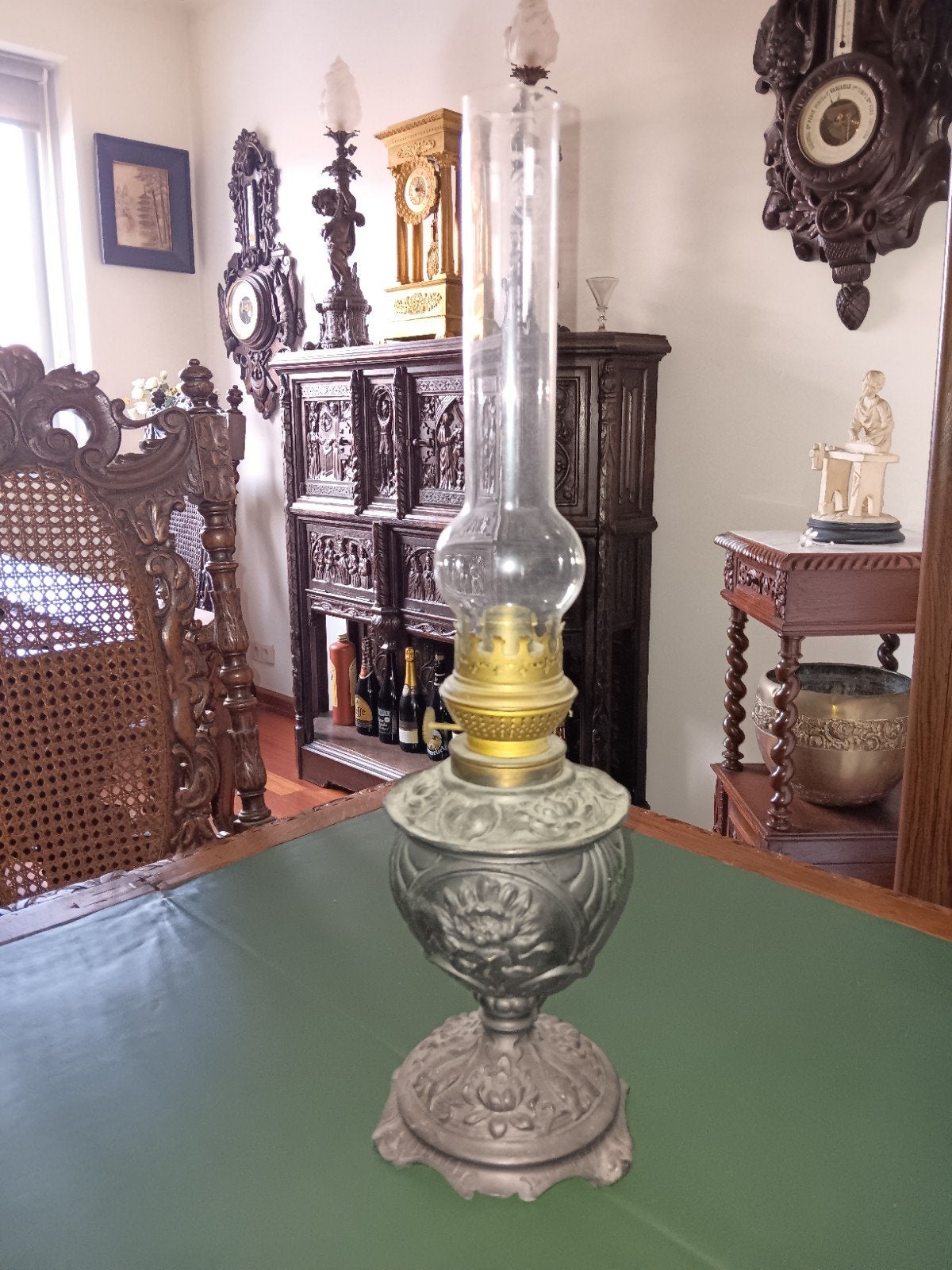 Antieke olielamp, Ophalen