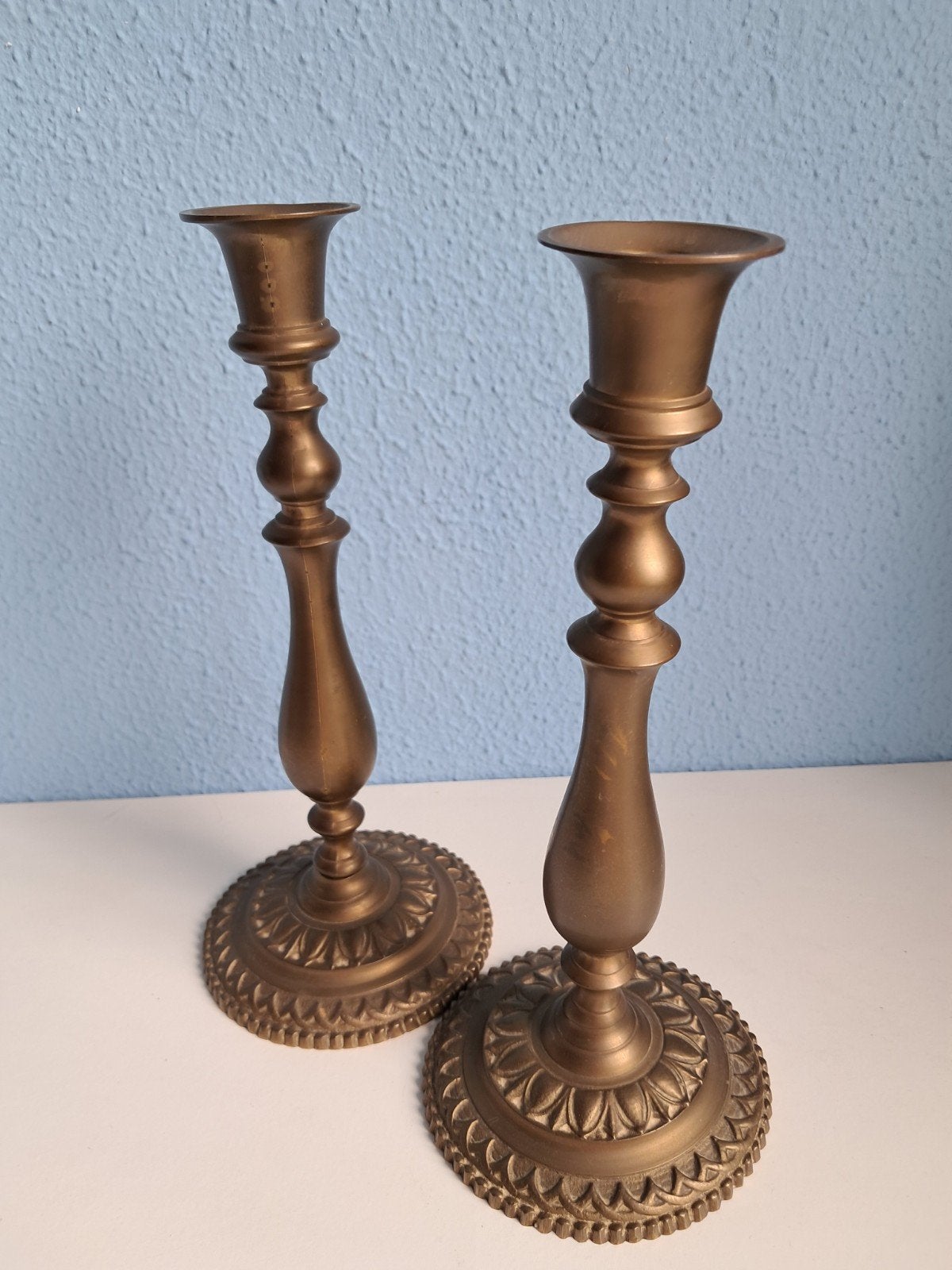 Twee klassieke vintage kandelaars, Ophalen of Verzenden
