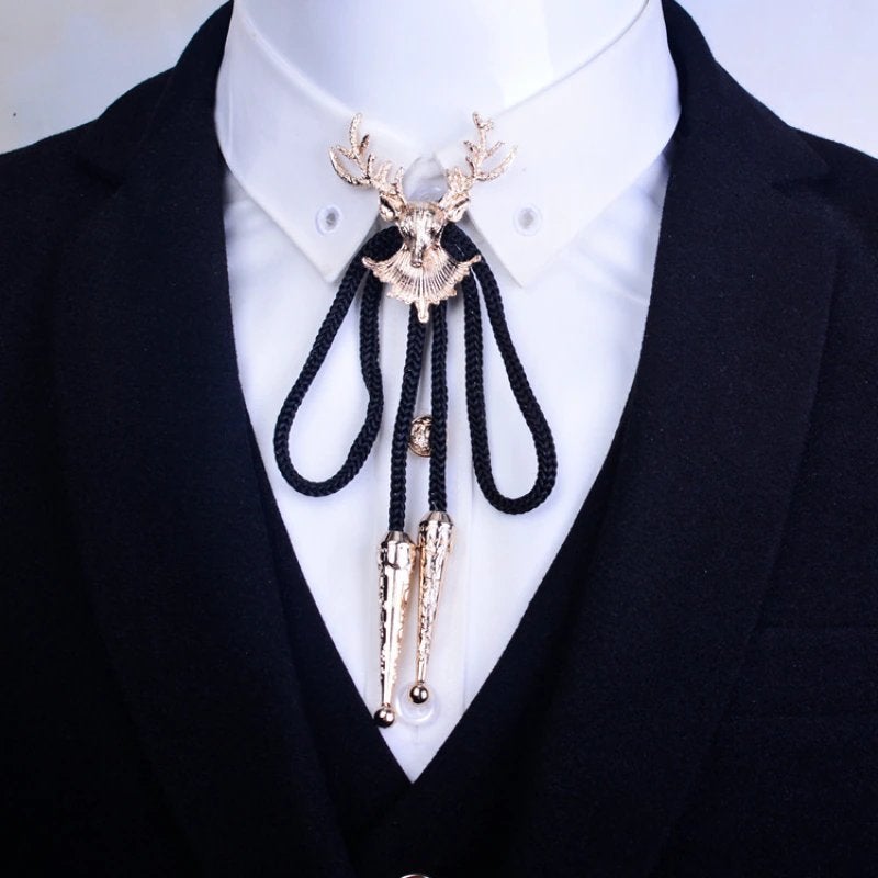 Western bolo stropdas hert / cowboy tie heren mannen amerika, Verzenden, Nieuw