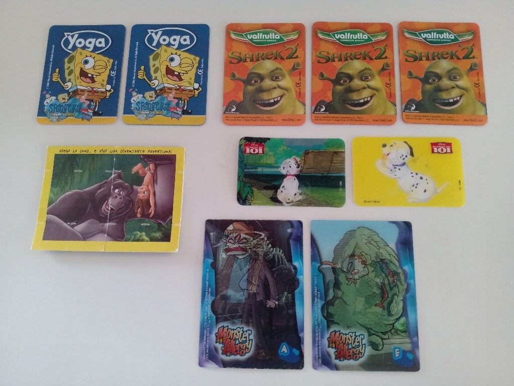 Verzamel plaatjes van Supermarkt acties (Shrek, Spongebob), Verzamelen, Overige supermarkten, Ophalen of Verzenden