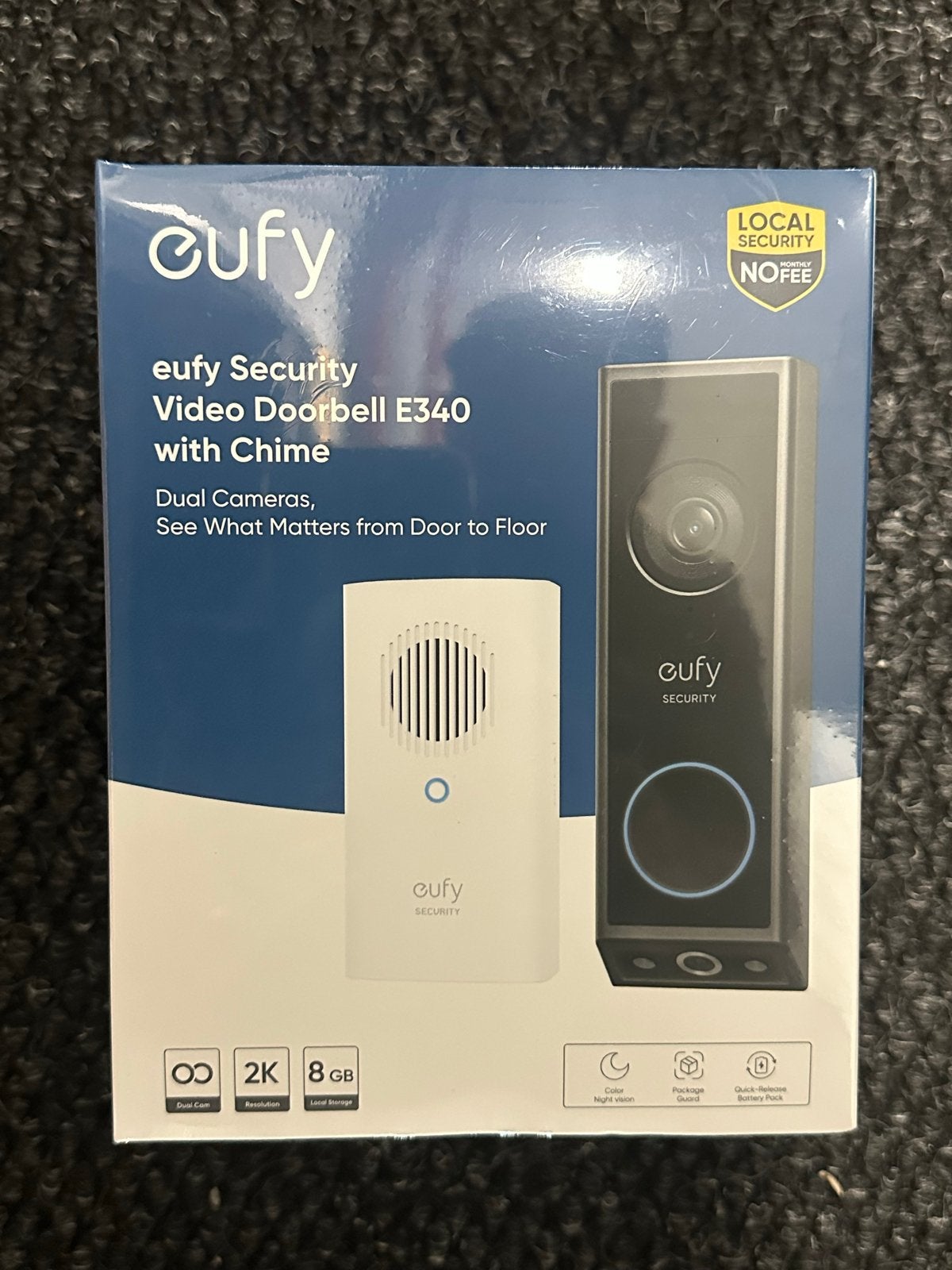 Eufy Security Video Deurbel E340 met Chime - Nieuw, Huis en Inrichting, Ophalen of Verzenden, Ingebouwde camera, Nieuw, Draadloos