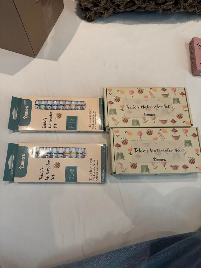 Tobio's Watercolor Set - 12 kleuren waterverf, Hobby en Vrije tijd, Schilderen, Ophalen of Verzenden, Nieuw, Waterverf