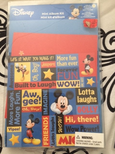 mini album kit mickey mouse, Ophalen of Verzenden, Mickey Mouse, Nieuw, Papier, Kaart of Schrift