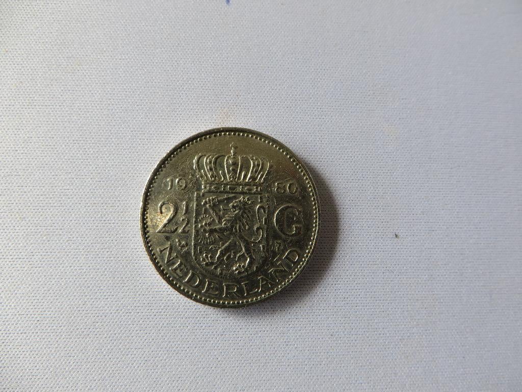 Rijksdaalder 2 1/2 Gulden 1980 Juliana, Ophalen of Verzenden, Koningin Juliana, 2½ gulden, Losse munt