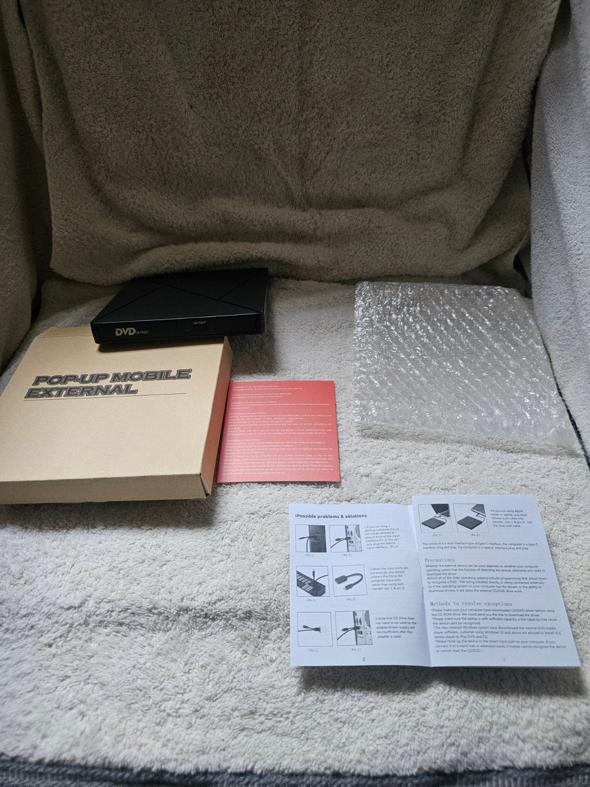 Externe DVD/CD-speler en brander USB-C/A - Nieuw, Computers en Software, Optische drives, Ophalen of Verzenden