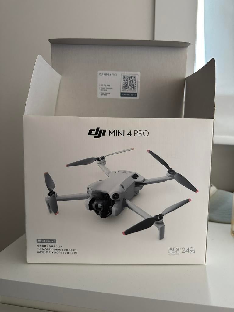 DJI Mini 4 Pro Fly More Combo (DJI RC 2), 30 tot 45 minuten, Cameradrone, Extra accu('s), Ophalen of Verzenden