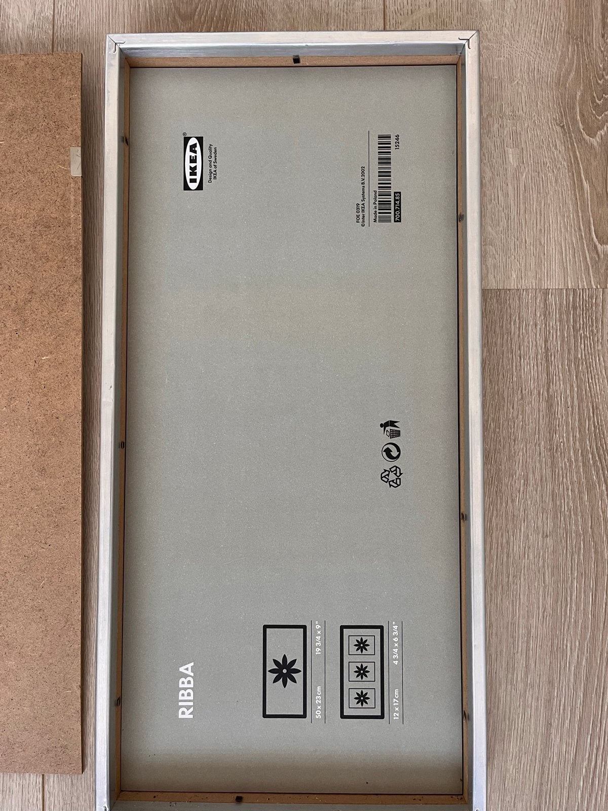 IKEA RIBBA Fotolijst 50x23cm - 1 x wit / 3 x aluminium, Ophalen of Verzenden, Gebruikt