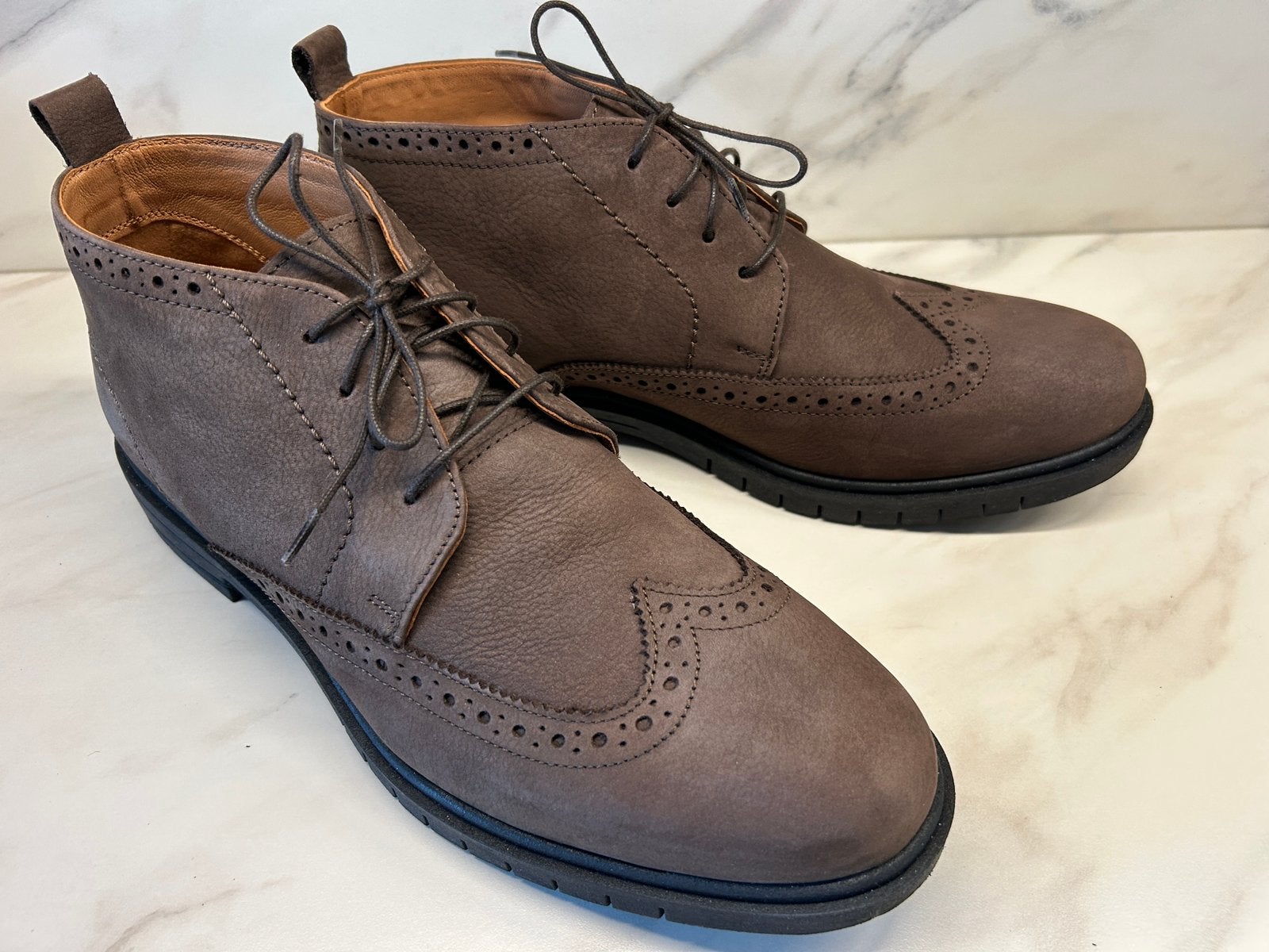 Zgan lederen herenschoenen in maat 44, Bruin, Ophalen of Verzenden, Zo goed als nieuw, Veterschoenen