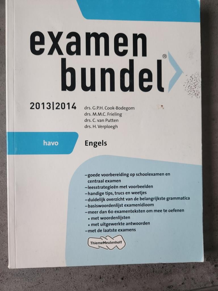G.P.H. Cook-Bodegom - 2013/2014 Havo Engels, VWO, Ophalen of Verzenden, Zo goed als nieuw, Nederlands