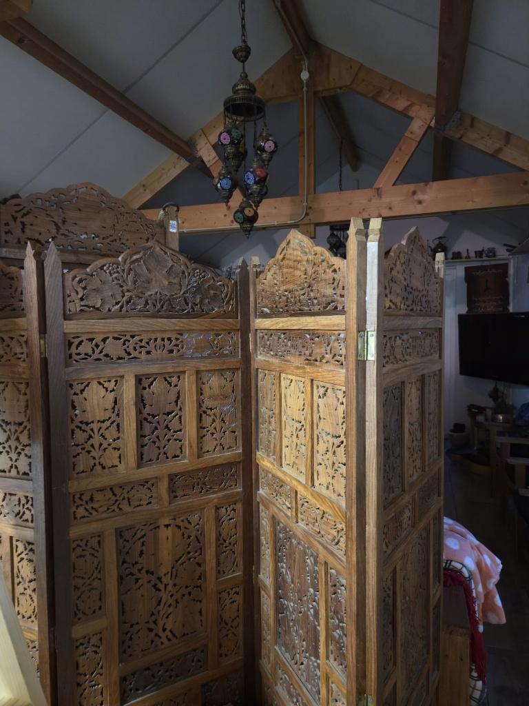 Oosterse (India) houten kamerscherm, Ophalen
