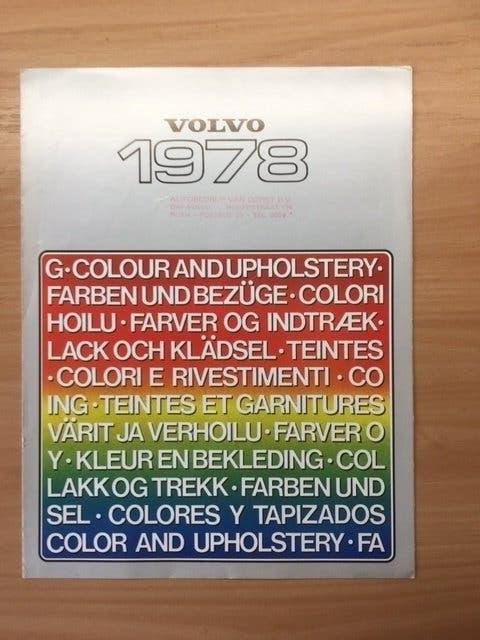 Volvo Kleuren- en Bekledingsgids 1978    NL, Volvo, Zo goed als nieuw, Volvo, Ophalen of Verzenden