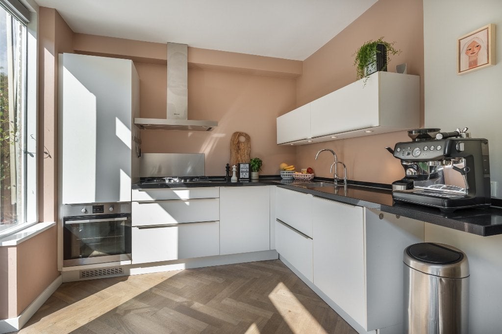 Keuken werkblad incl wasbak Caesarstone composiet, Ophalen, Gebruikt, Zwart, Hoekkeuken