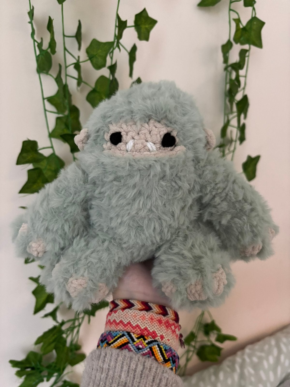 Fluffy monster knuffel, Kinderen en Baby's, Speelgoed | Knuffels en Pluche, Verzenden, Zo goed als nieuw, Overige typen