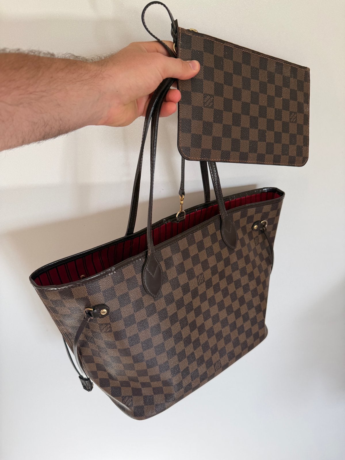 Louis Vuitton Neverfull MM, Ophalen of Verzenden, Zo goed als nieuw, Zwart, Handtas