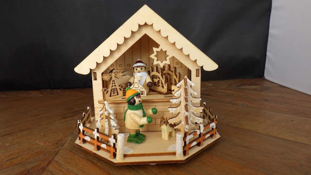 mooi klein kerststalletje van hout, Diversen, Ophalen of Verzenden, Gebruikt