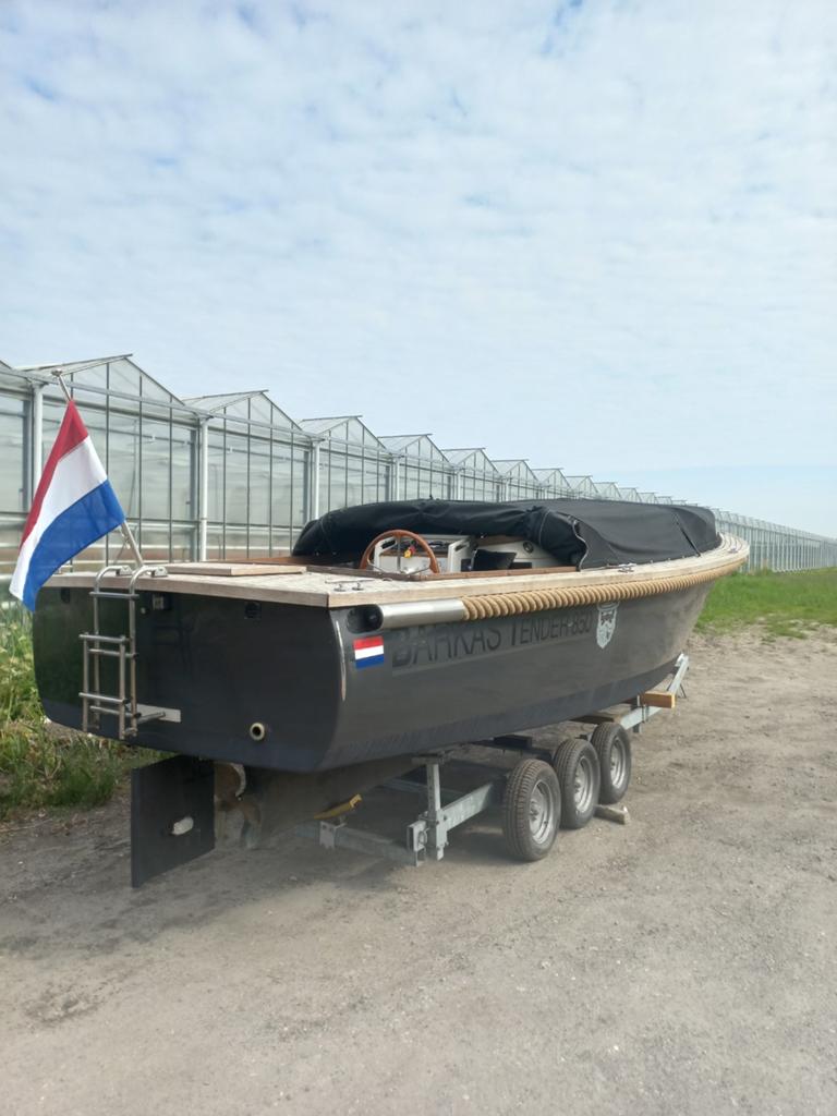 tk barkas 850 tender met boegschroef en trailer, Watersport en Boten, Ophalen of Verzenden, Diesel, Tender, Kabelaring