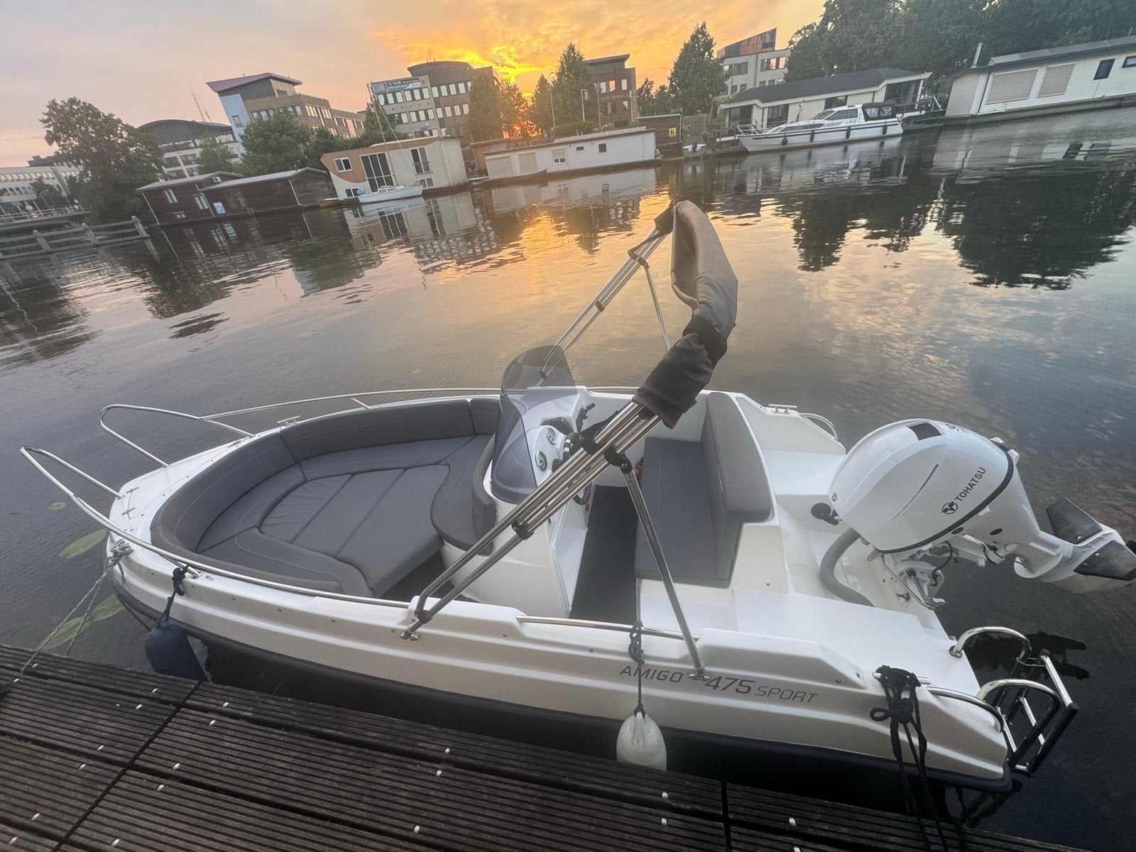 Consoleboot Amigo 475 Sport als nieuw, Watersport en Boten, Overige merken, Tot 1.00 meter, Ophalen of Verzenden, Zo goed als nieuw