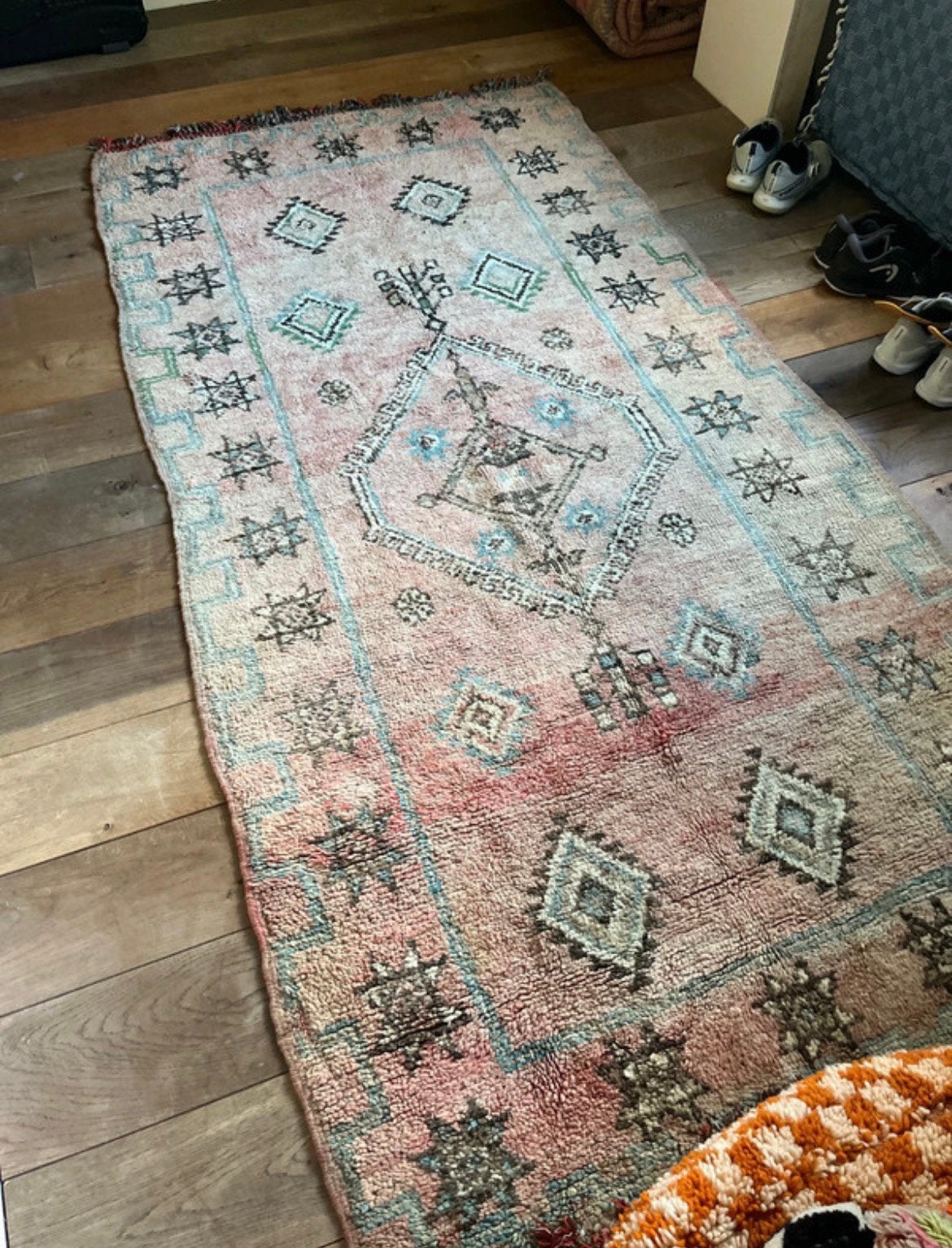 Berber boujaad vloerkleed 100% wol marokkaans, Huis en Inrichting, 100 tot 150 cm, 200 cm of meer, Ophalen of Verzenden, Zo goed als nieuw
