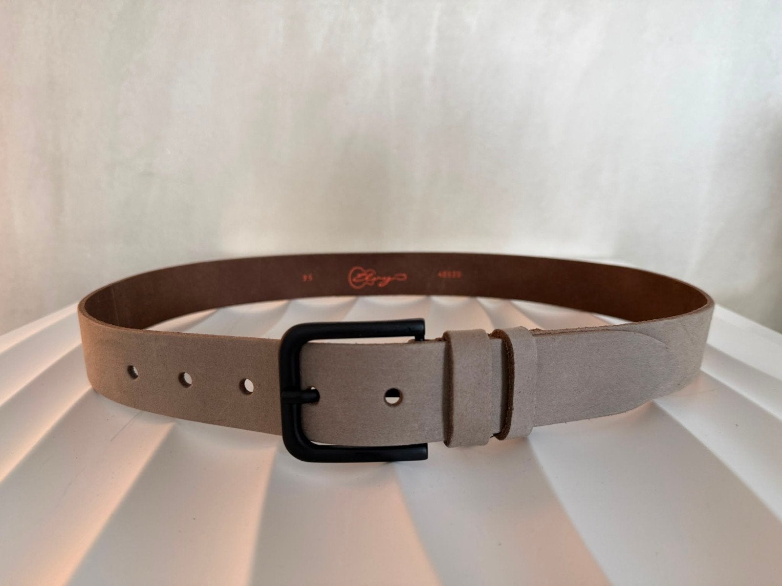 Stijlvolle beige riem met zwarte gesp, Kleding | Dames, Riemen en Ceinturen, Overige kleuren, 3 tot 5 cm, Echt leder, 90 tot 100 cm