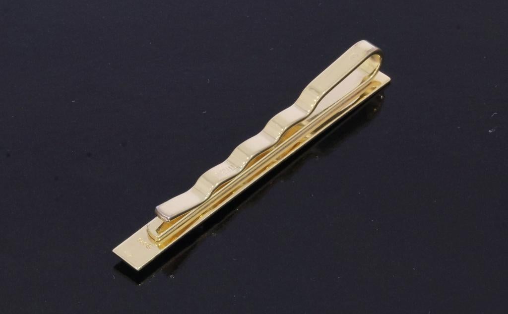 Diamant dasklem 14k gouden broche heren vintage antiek, Verzenden, Goud, Broche, Met edelsteen