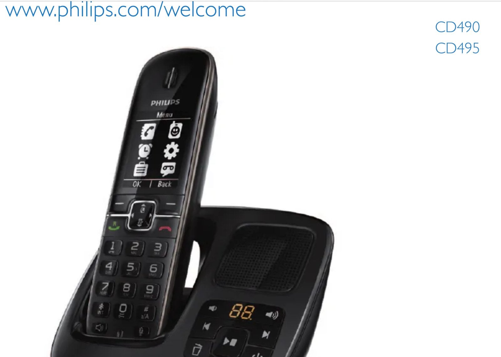 Philips 3 delige dect telefoon set, Verzenden, Zo goed als nieuw, 3 handsets, Stralingsarm