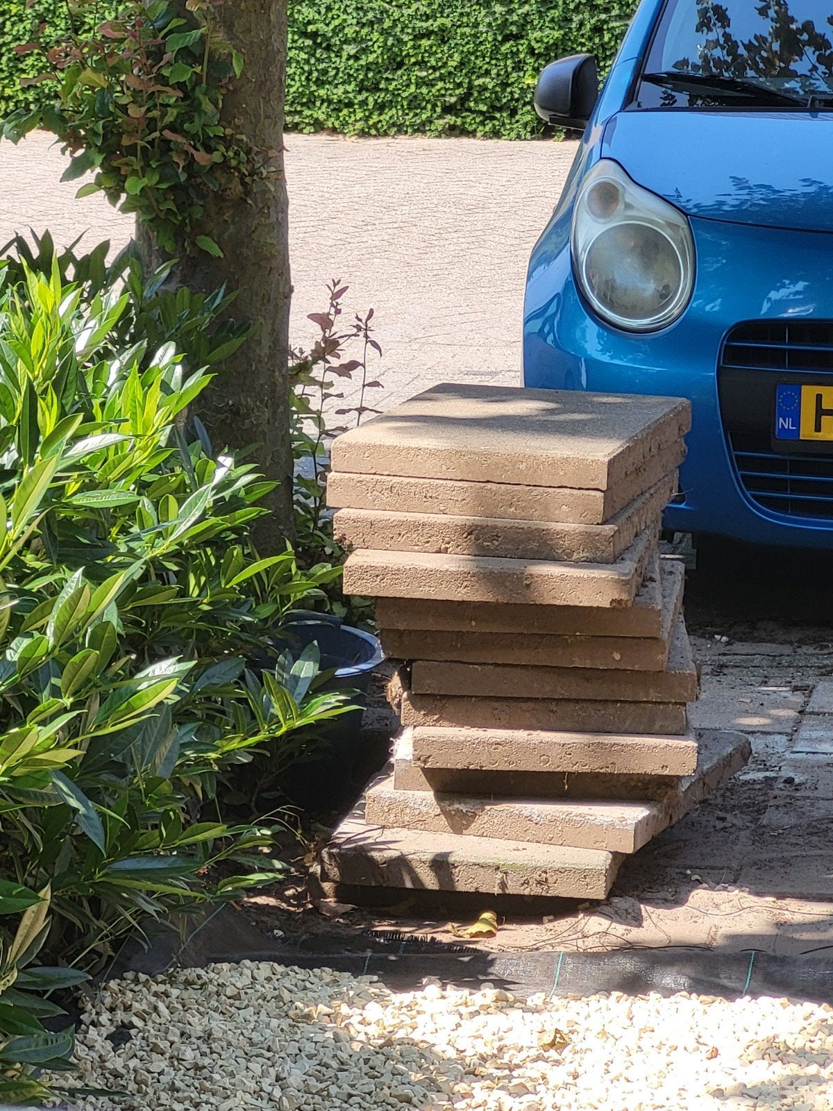 Gratis tegels, Ophalen, Gebruikt, Beton, Terrastegels