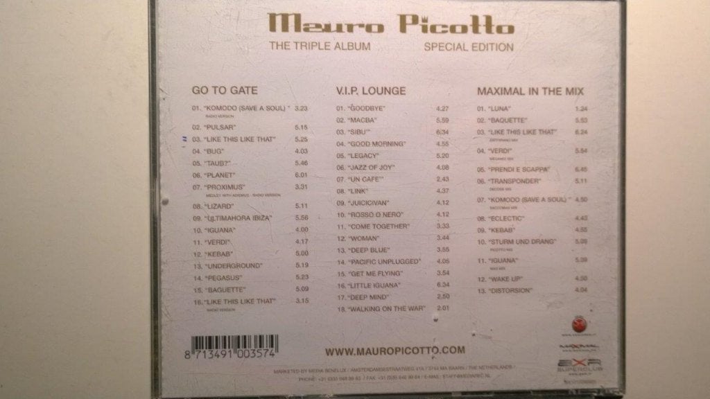 Mauro Picotto - The Triple Album, Ophalen of Verzenden, Zo goed als nieuw, Dance Populair