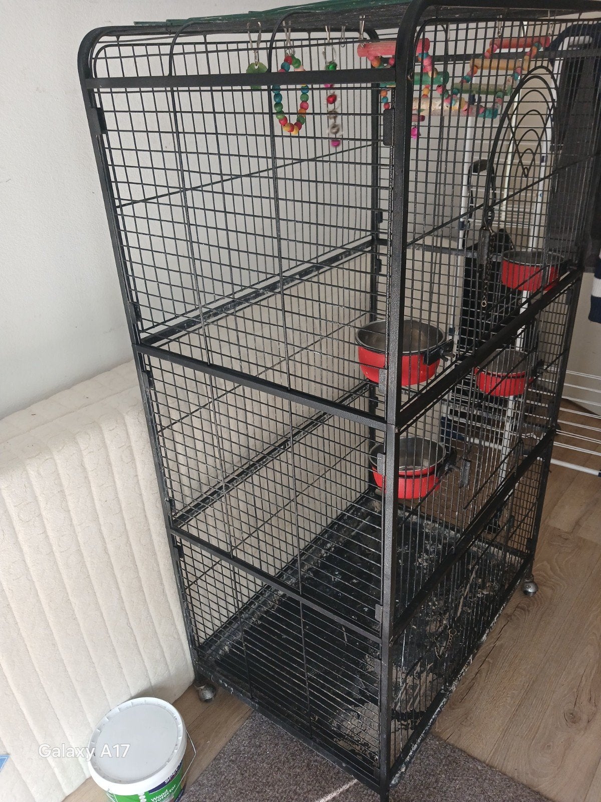 vogelkooi groot, Ophalen, Gebruikt, Metaal, Vogelkooi