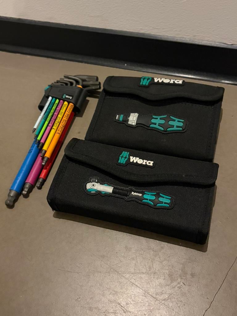 Wera doppenset 1/4 + wera schroevendraaier ratel + inbus, Ophalen, Zo goed als nieuw