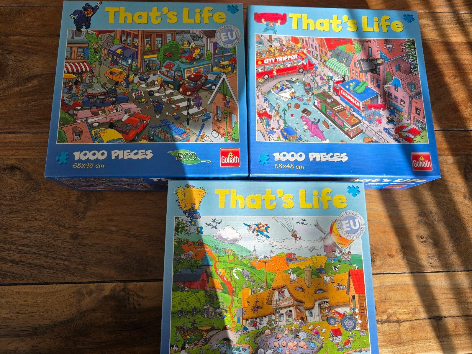 3 puzzels van That's Life, Ophalen, 500 t/m 1500 stukjes, Zo goed als nieuw